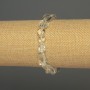 Bracelet Mountain Crystal Tumbled, diameter 8-12×9mm+-, length 18cm+- stretch