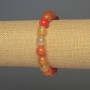 Carnelian Bracelet Smooth Beads, 10mm ±, 18cm ± length stretch