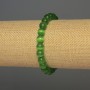 Bracelet Cat's Eye Green Smooth Bead, 8mm diameter ±, 18mm length ± Stretch