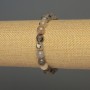 Agate Dragon's Veins Beaded Stretch Bracelet, faceted beads 8mm diameter, length 18cm±