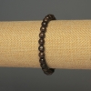 Bronzite Bracelet Smooth Bead, 6mm diameter ± 18cm ± Stretch