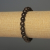 Bronzite Bead Bracelet, smooth round beads 8mm, stretch 18cm