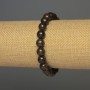 Bronzite Bead Bracelet, smooth round beads 8mm, stretch 18cm