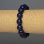 Lapis lazuli smooth ball bracelet, diameter 12mm±, 18cm±, elastic