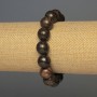 Bronzite Bracelet with Smooth Beads, 12mm ± 18cm ± Stretch