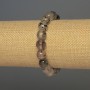 Agate Dragon's Vein Bracelet, faceted round beads, 10mm diameter ±, length 18cm ±, stretch