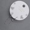 Stud Earrings with Café on the Ear Silver Metal White Crystal Rhinestones