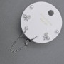 Stud Earrings with Café on the Ear Silver Metal White Crystal Rhinestones