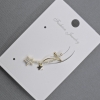 Earrings 'Pusta' with cafe on ear silvered metal 11x28mm+-white crystals