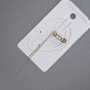 Earring 'Cafe Cup' on ear stud with golden metal 4.5x15mm±, length 77mm±