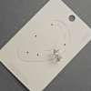 Earrings 'Cafe Hoop' with silver-colour metal and white crystals 7×13mm ±