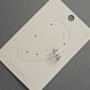 Earrings 'Cafe Hoop' with silver-colour metal and white crystals 7×13mm ±