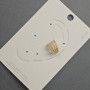 Earring Caf on ear stud with golden metal 10x14mm± white crystals