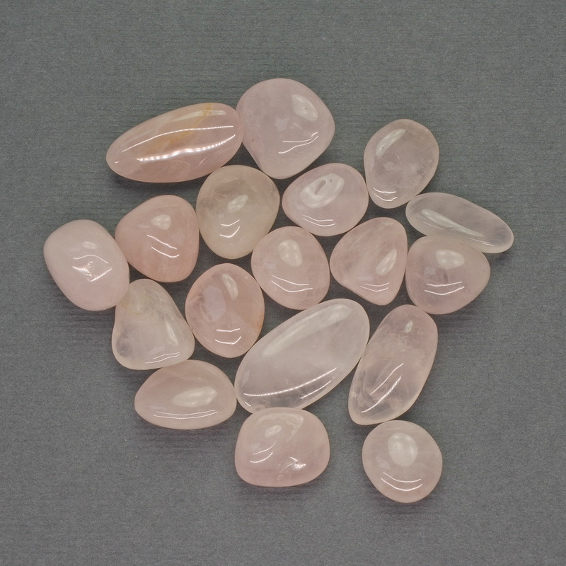 Pink Quartz tumbled chips without hole 11-20x10mm+- (per 100g+-)