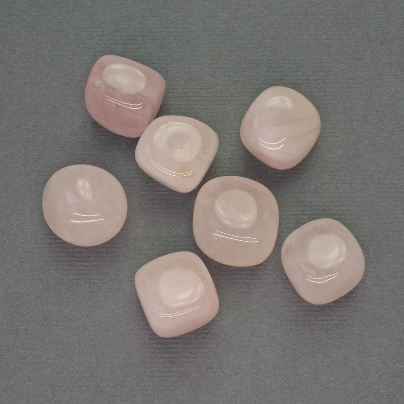 Natural Stone Rose Quartz Nuggets tumbled without hole 16×14 mm (±) (per 100 g ±)