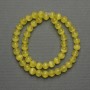 Cat's Eye Beads Yellow 8mm Smooth Round on Thread, Length 37cm+