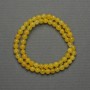 Citrine Beads (imitation) smooth ball, diameter 6mm± on thread, length 37cm+