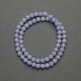 Agate Beads (natural) smooth round 6mm ± on thread, length 37cm+