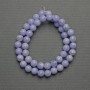 Agate Beads (tumbled) round 8mm ± on thread, length 38cm+