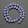 Agate Beads (raw) smooth round beads, 10mm diameter ± on thread, length 37cm+