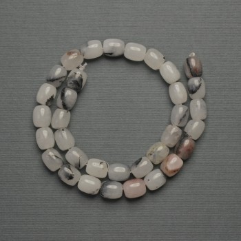 Agate Barillo Beads, 10x8mm diameter, on cord, length 38cm+