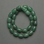 Green Agate Baril Beads, 14×10mm, on thread, length around 39cm