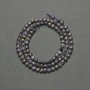 Sapphire Beads Coin-shaped 4×2.5mm on Thread, length 39cm+