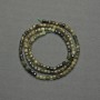 Grossular Green Garnet Beads faceted cube, diameter 3mm± on thread, length 40cm+