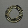 Grossular Garnet Beads Green Garnet, faceted cube, diameter 4mm± on thread, length 39cm+