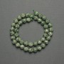 Mossy Agate Faceted Round Beads, 8mm ± on thread, 38cm+ length