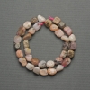 Pink Opal Tumbled Beads, 11x10mm, on thread, 40cm length