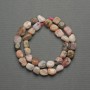 Pink Opal Tumbled Beads, 11x10mm, on thread, 40cm length