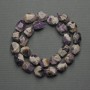 Amethyst Chevron Beads, Faceted, 17×13 mm ±, on thread, length 43 cm ±