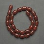Carnelian Sardonyx Beads Barilo, diameter 14x10mm± on thread, length 39cm+