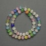 Cat's Eye Beads multi-colour synthetic stone smooth round ball, diameter 8mm± on thread, length 37cm+