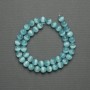 Cat’s Eye Beads Blue Synthetic Stone Smooth Round 8mm+ on Thread, 39cm+