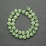 Cat's Eye Beads green (chartreuse) synthetic stone, smooth round bead, diameter 10mm± on thread, length 39cm+