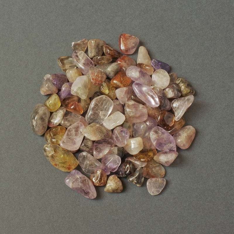 Natural Amethyst tumbled roughs without hole 12-15×10mm± (per 100g±)