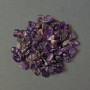 Amethyst tumbled stone chips without hole 12-15x10-12mm+- (per 100g+-)