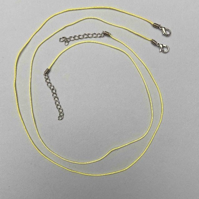 Yellow Plaited Cord for Neckwear, 1mm diameter, 51-55cm length