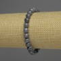 Sapphire Bracelet smooth bead, diameter 5–6mm ± assorted sizes, length 18cm ± stretch