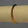 Bracelet Amber Gradient Smooth Bead, 5mm diameter, length 18cm, stretch