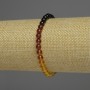 Bracelet Amber Gradient Smooth Bead, 5mm diameter, length 18cm, stretch