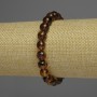 Amber Bead Bracelet smooth ball, 9mm diameter +-, length 18cm+- stretch