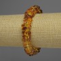Bracelet Amber barrel bead square, diameter 12x4mm+-, length 18cm+- stretch