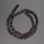 Garnet Beads - Faceted Rondelle 6x4mm, length 37cm