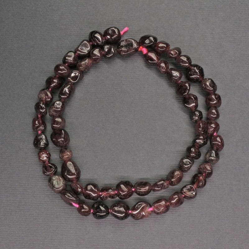 Garnet faceted beads, diameter 7mm±, length 40cm±