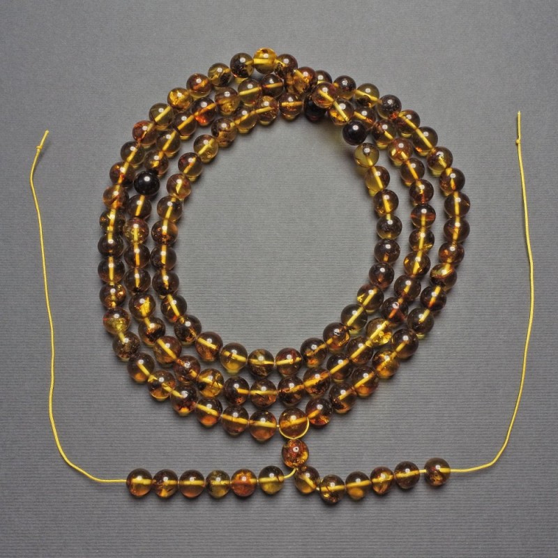 Amber Beads for Long Prayer Beads, Amber Necklace Beads, 8mm± Diameter, 94-104cm± Length
