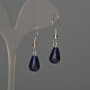 Earrings, Toned Pink Quartz 8x12mm±, length 32mm±