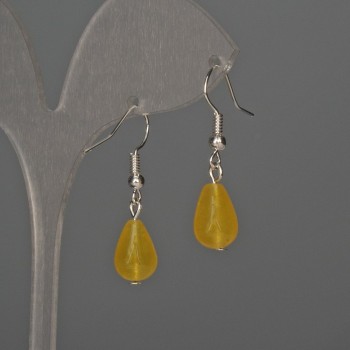 Toned Quartz Teardrop Earrings 8×12 mm ±, length 32 mm ±